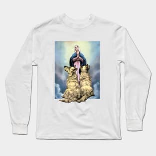 Dogs watch the Mother of Jesus Santa Maria Long Sleeve T-Shirt